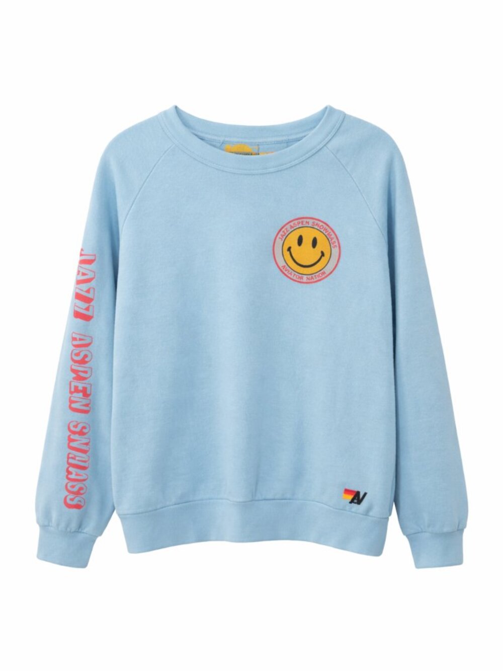 Aviator Nation Light Blue Jazz Aspen Snowmass Sweatshirt Small S